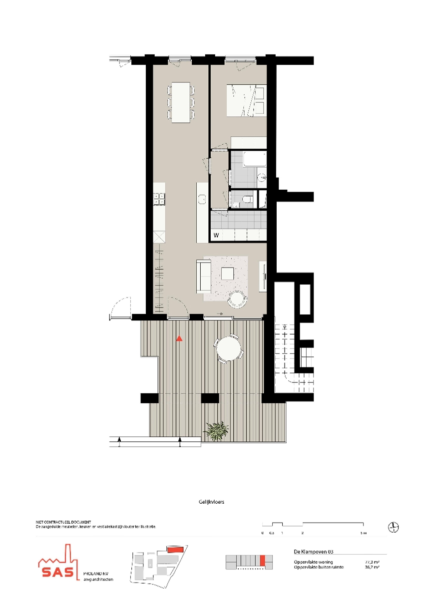 Appartement te koop in Rijkevorsel 2310 299000.00€ 1 slaapkamers 77.30m² - Zoekertje 264406