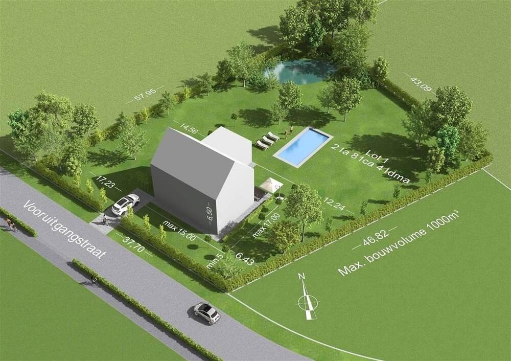 Grond te  koop in Puurs 2870 395000.00€  slaapkamers m² - Zoekertje 383703