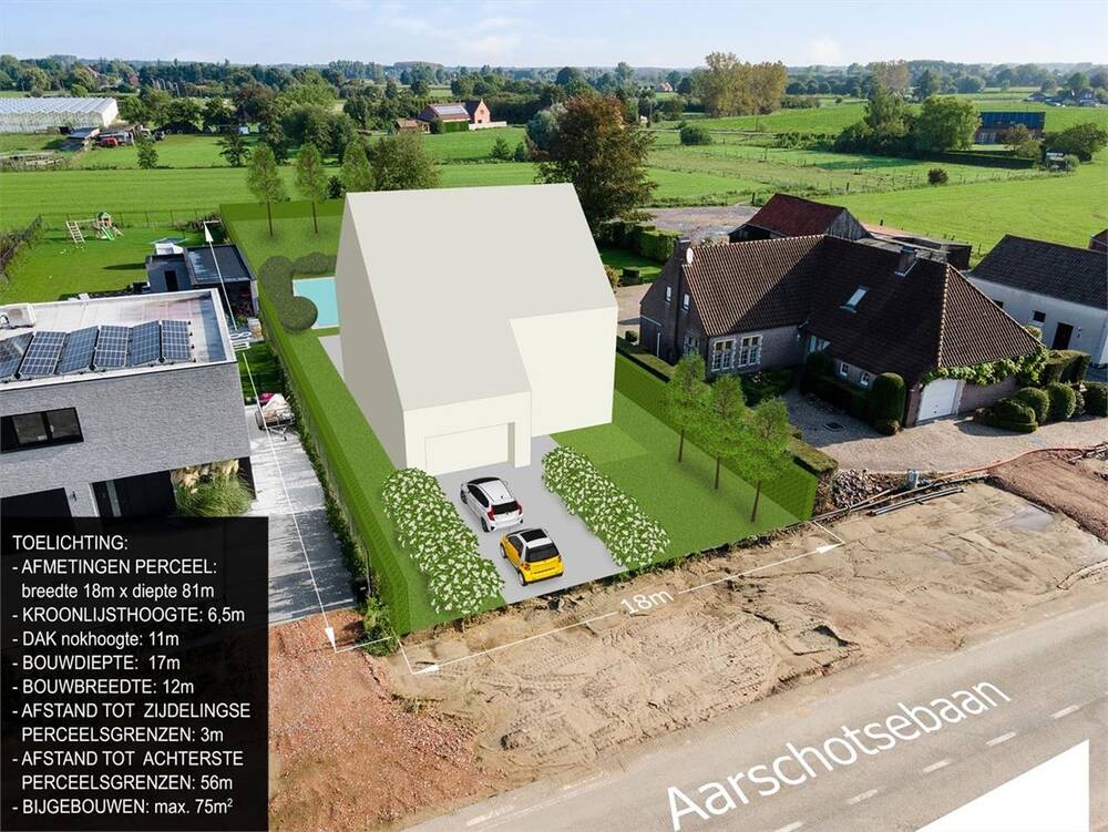 Grond te koop in Berlaar 2590 249000.00€ slaapkamers m² - Zoekertje 413899