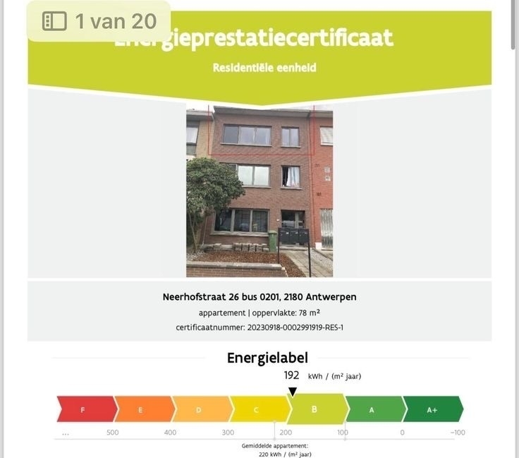 Appartement te huur in Ekeren 2180 880.00€ 2 slaapkamers 78.00m² - Zoekertje 455984