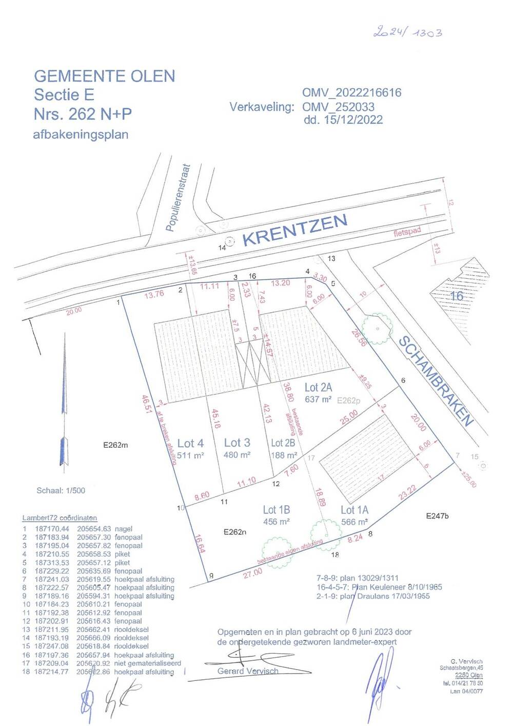 Grond te koop in Olen 2250 175000.00€ slaapkamers m² - Zoekertje 471810