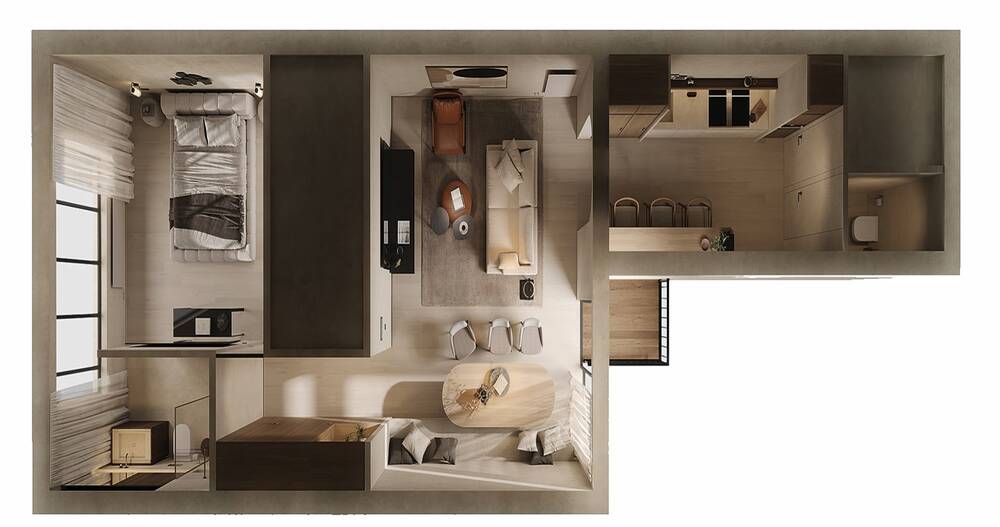 Appartement te  huur in Antwerpen 2018 1450.00€ 1 slaapkamers 72.00m² - Zoekertje 520612