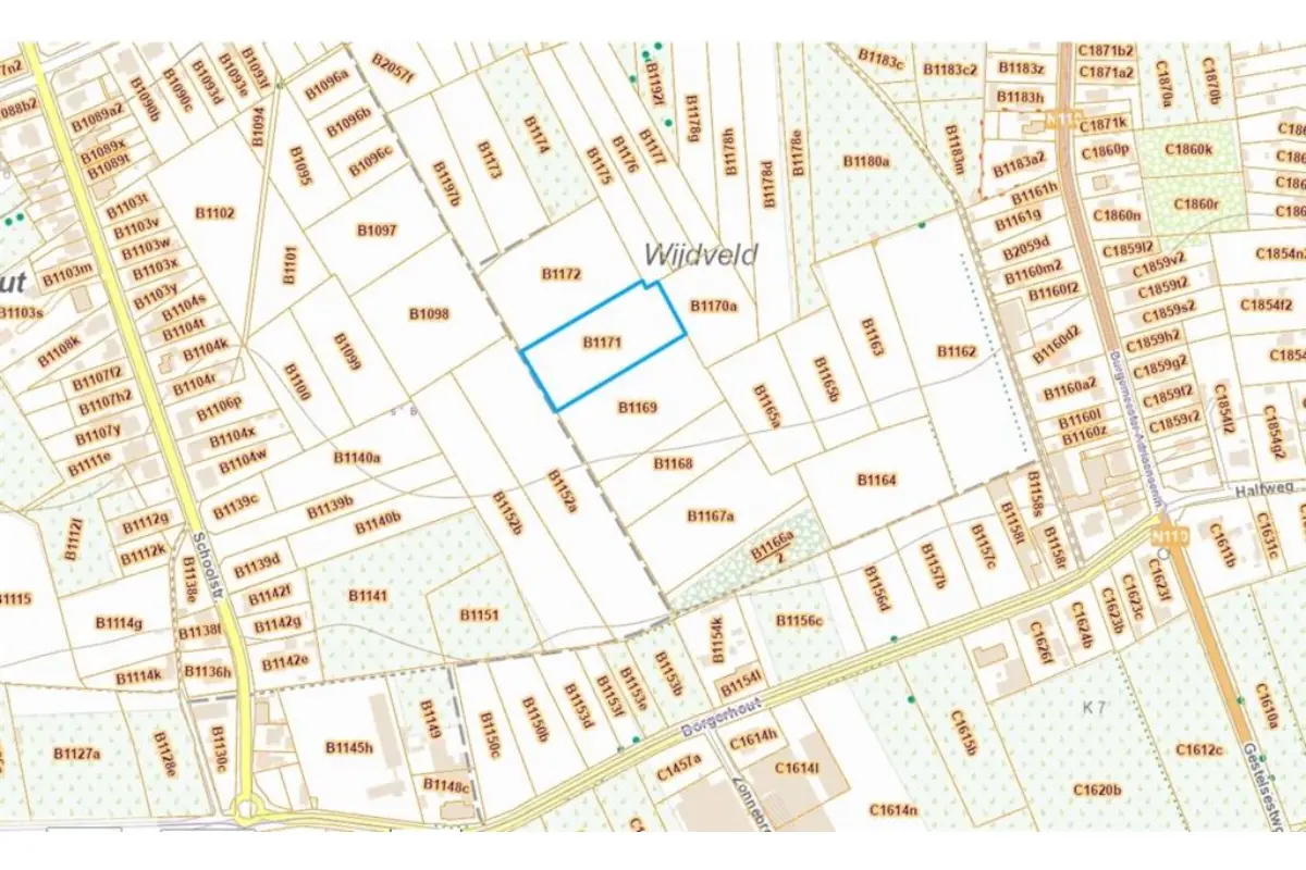 Grond te  koop in Meerhout 2450 35000.00€  slaapkamers m² - Zoekertje 539913