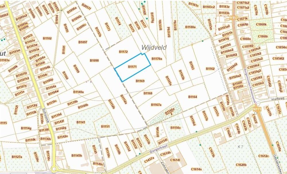 Niet bebouwbare grond te  koop in Meerhout 2450 35000.00€  slaapkamers m² - Zoekertje 539913