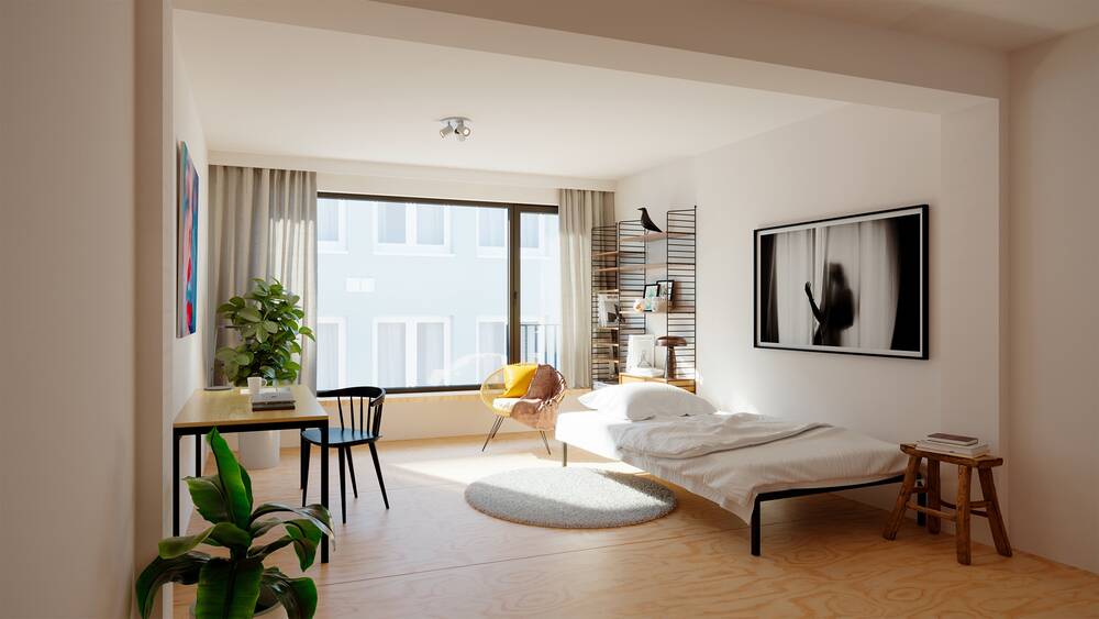 Appartement te  huur in Mechelen 2800 675.00€ 1 slaapkamers 21.50m² - Zoekertje 587537