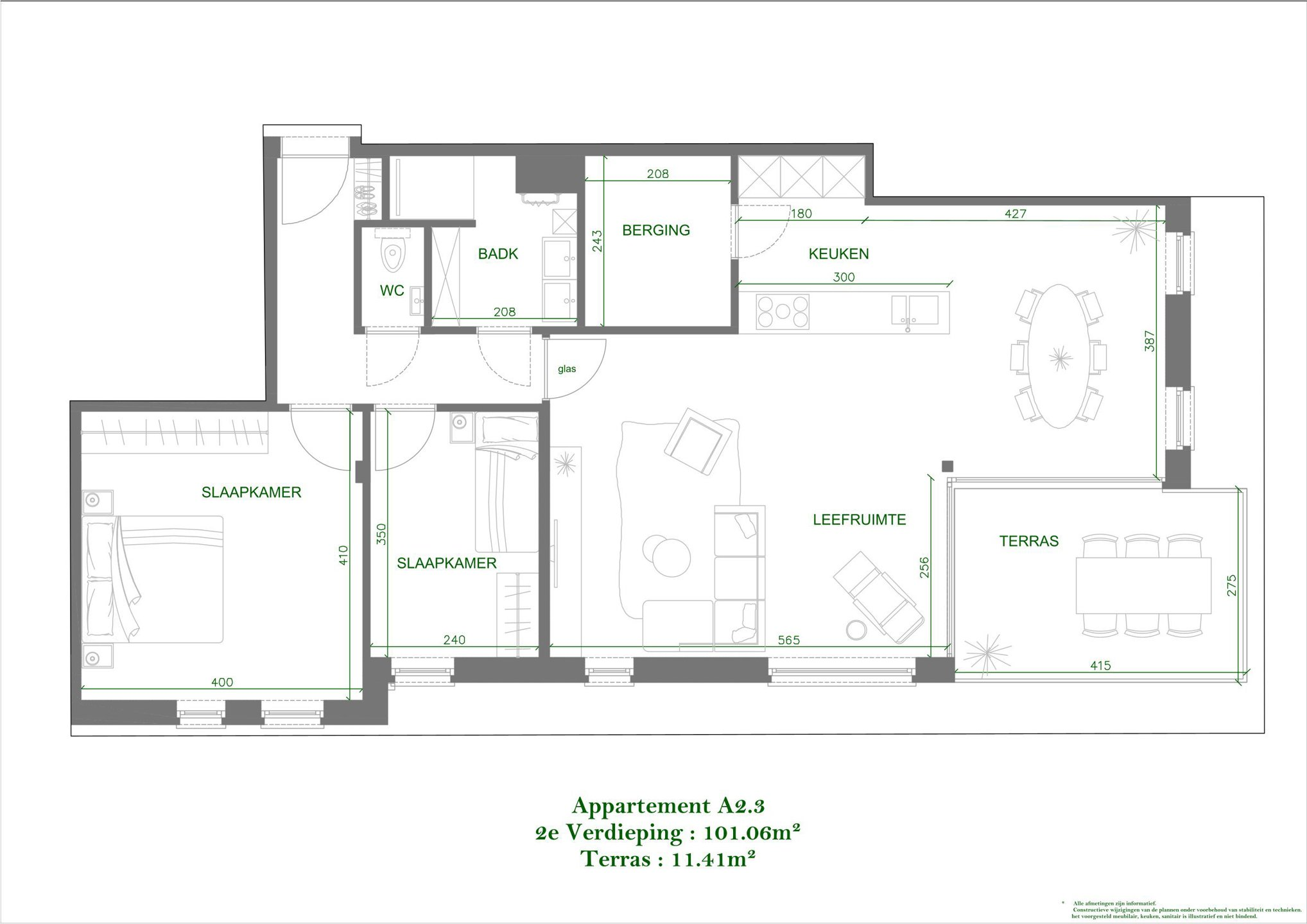 Appartement te koop in Mechelen 2800 379000.00€ 2 slaapkamers m² - Zoekertje 605696