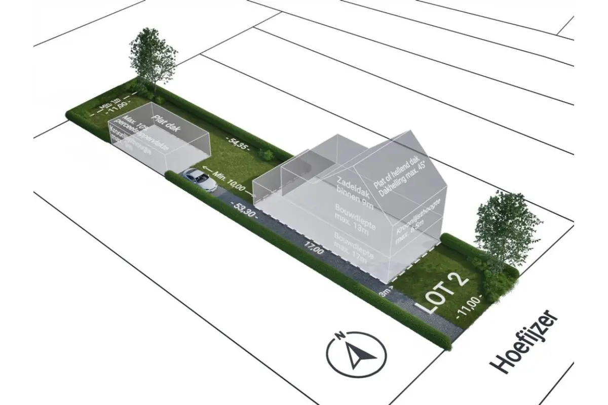 Bouwgrond te  koop in Olen 2250 175000.00€  slaapkamers m² - Zoekertje 684699