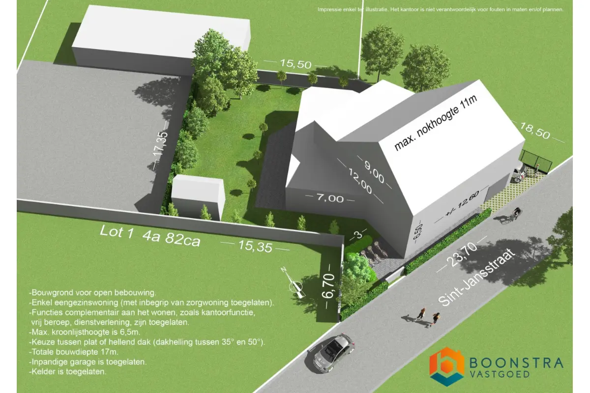 Grond te  koop in Rijmenam 2820 195000.00€  slaapkamers m² - Zoekertje 709200