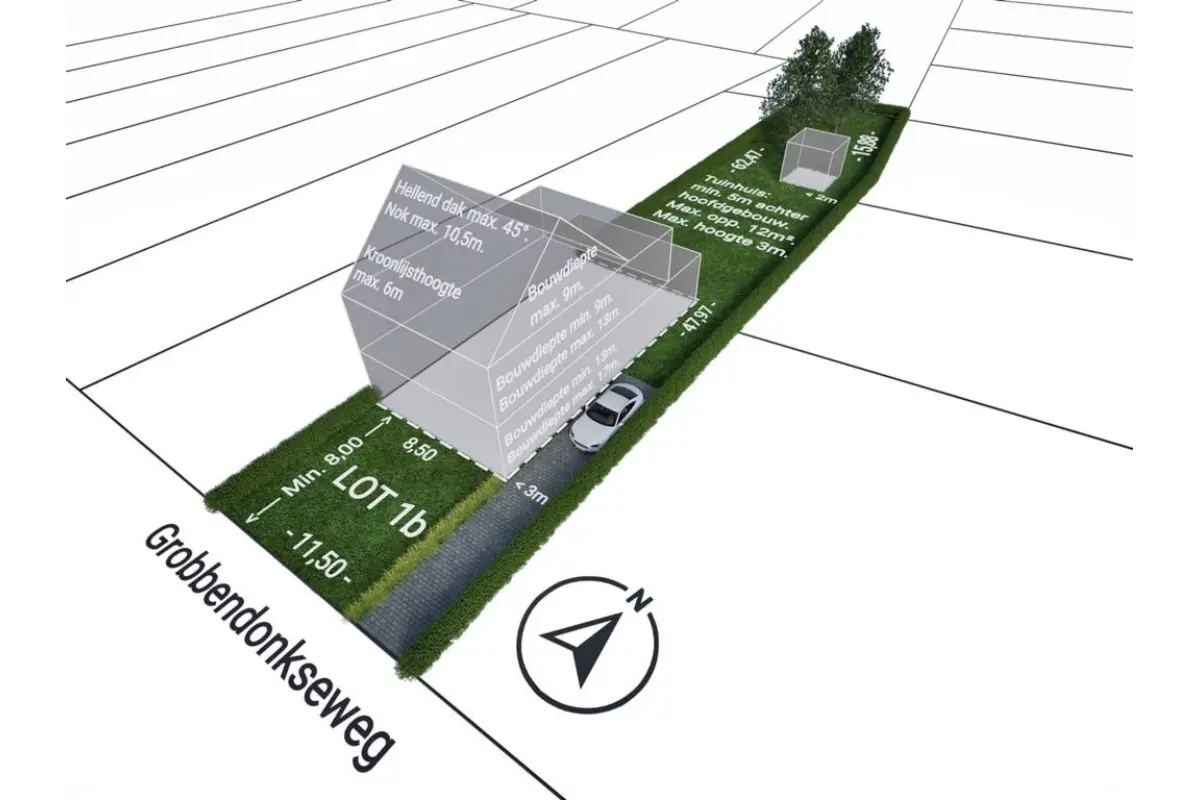Grond te  koop in Nijlen 2560 170000.00€  slaapkamers m² - Zoekertje 745922
