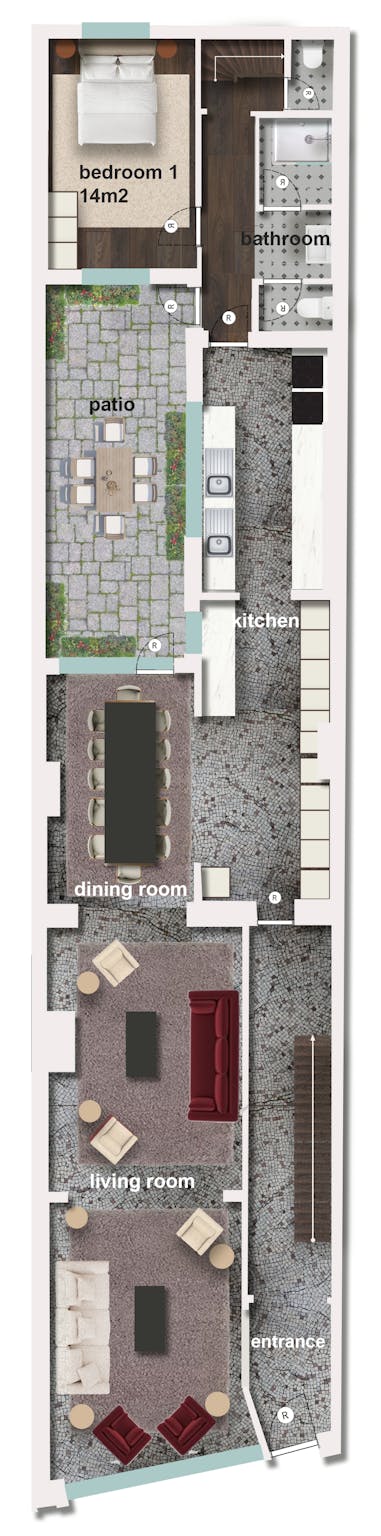 Appartement te  huur in Antwerpen 2060 650.00€ 1 slaapkamers 600.00m² - Zoekertje 762740