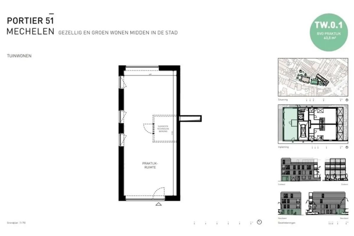 Handelszaak te  koop in Mechelen 2800 189000.00€  slaapkamers 63.50m² - Zoekertje 790948
