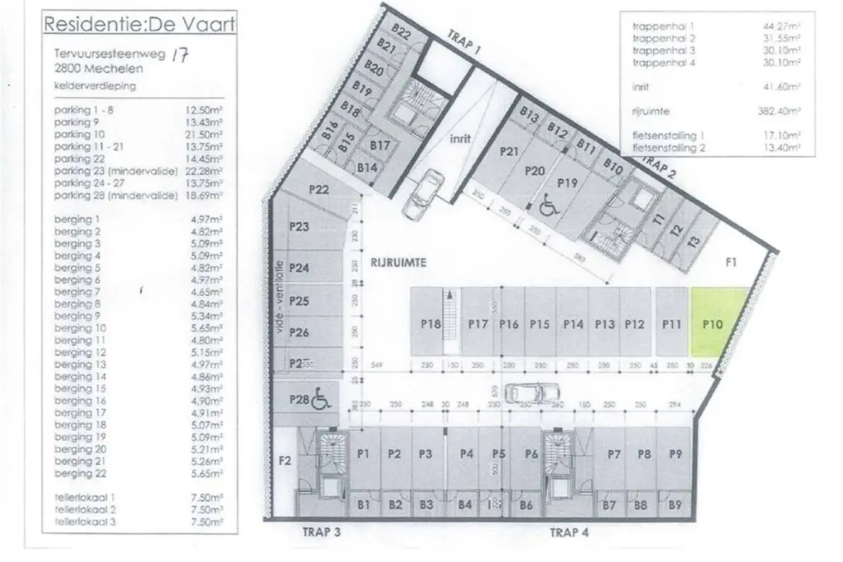 Parking & garage te  koop in Mechelen 2800 25000.00€  slaapkamers m² - Zoekertje 807694